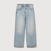 Jeans loose taille standard bleu femme