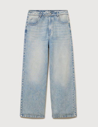 Jeans loose taille standard bleu femme