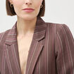 Veste blazer manches longues marron chocolat femme