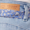 Short droit éco-responsable denim bleach femme