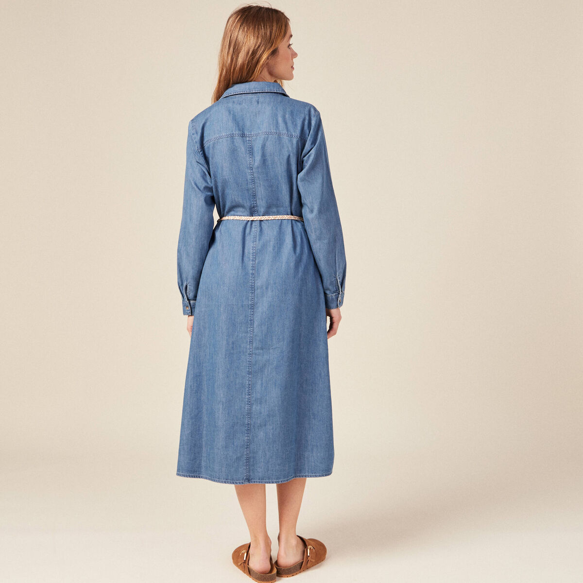 Robe en jean éco-responsable denim bleach femme