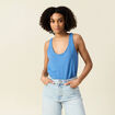 Débardeur sans manches bleu femme