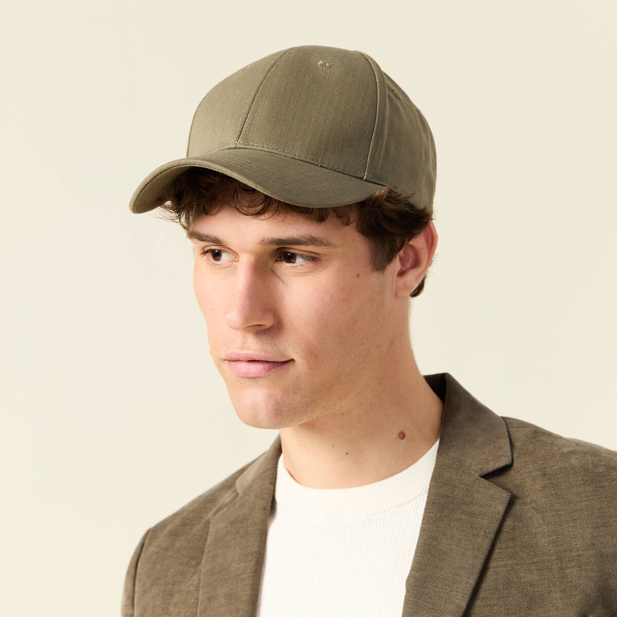 Casquette vert kaki homme