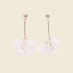 Boucles d'oreilles pendantes blanc femme