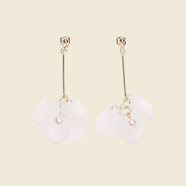 boucles doreilles pendantes blanc femme Boucles d'oreilles pendantes blanc femme