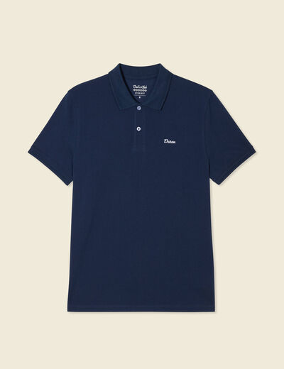 Polo manches courtes bleu marine homme