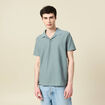 Polo manches courtes bleu gris homme