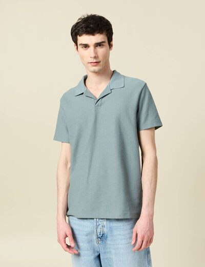 Polo manches courtes bleu gris homme