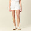 Short mom éco-responsable denim blanc femme