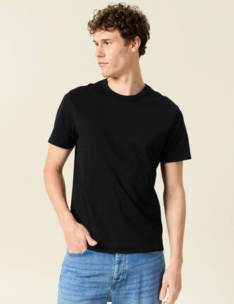 T-shirt en coton manches courtes noir homme