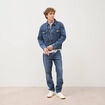 Jeans straight en coton longueur 32 denim stone homme
