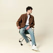 Jeans straight denim dirty homme