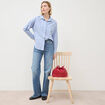 Jeans large taille haute denim stone femme