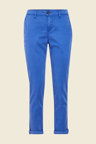 Pantalon chino Instinct bleu electrique femme