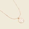 Collier pendentif résine couleur or femme