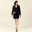 Robe cintrée sequins noir femme