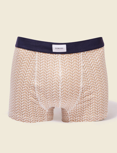 Lot 2 boxers taupe homme