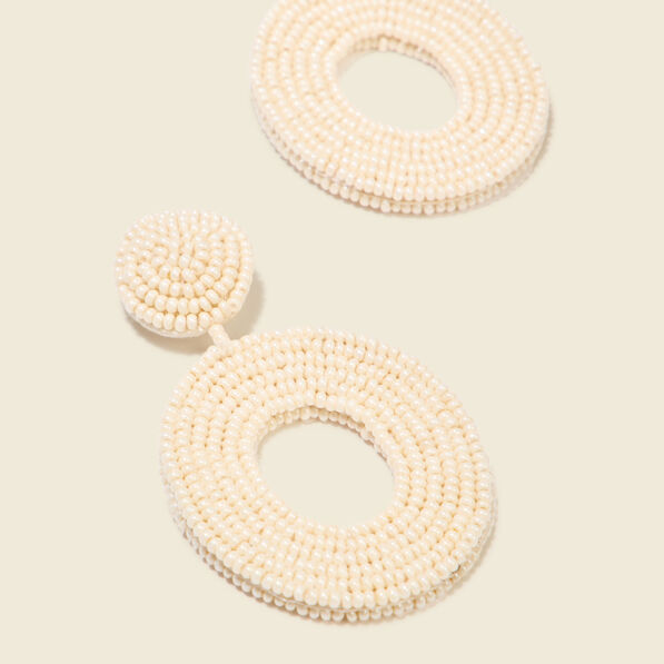 boucles doreilles pendantes ecru femme Boucles d'oreilles pendantes ecru femme