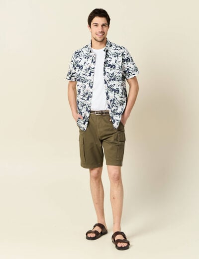 Chemise manches courtes blanc homme