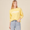 Sweat éco-responsable jaune fluo femme