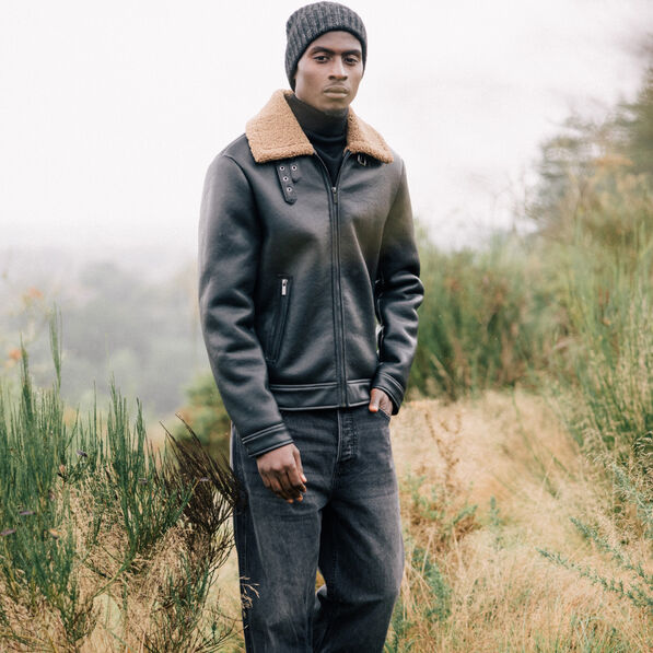 Capuche Blouson Homme Simili Cuir Noir Capuche Veste Faux Cuir