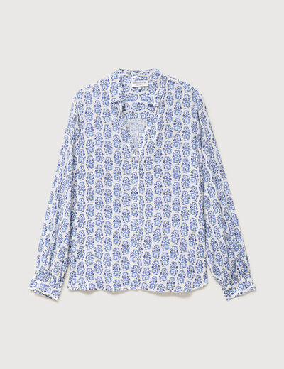 Blouse manches longues blanc femme