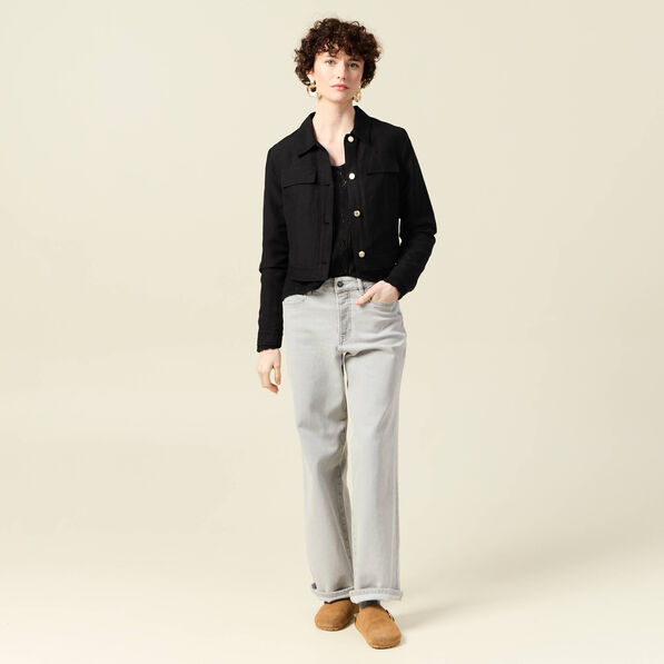 Pull éco-responsable noir femme