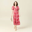 Robe longue éco-responsable rouge femme