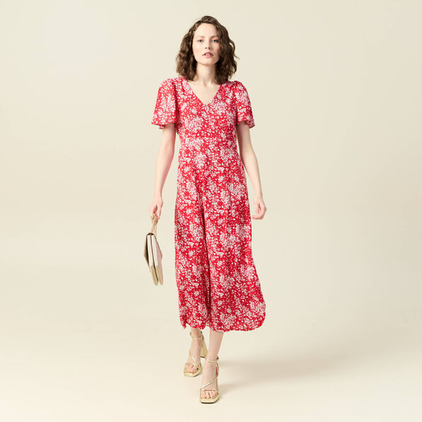 robe longue eco responsable rouge femme Robe longue éco-responsable rouge femme