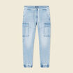 Jeans battle &agrave; coulisse denim bleach homme