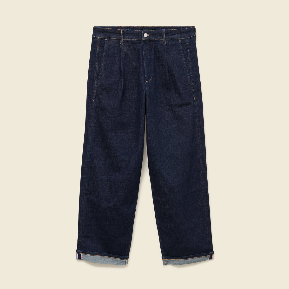 Jeans loose longueur 32 denim brut clean homme