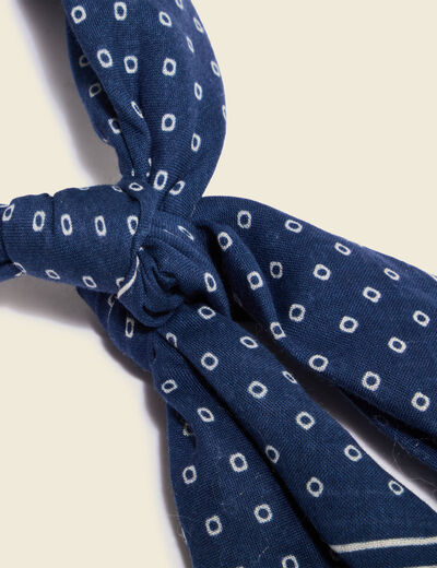 Foulard en coton bleu marine homme