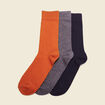 Lot 3 paires de chaussettes homme unies marron clair homme
