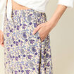 Jupe longue évasée taille standard bleu femme