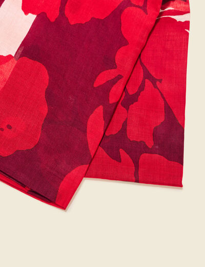 Foulard rose framboise femme