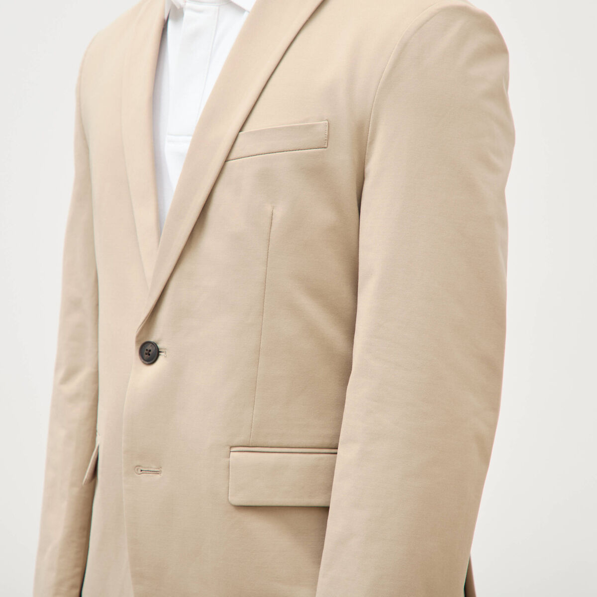 Veste blazer stretch beige homme