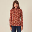 T-shirt manches longues camel femme
