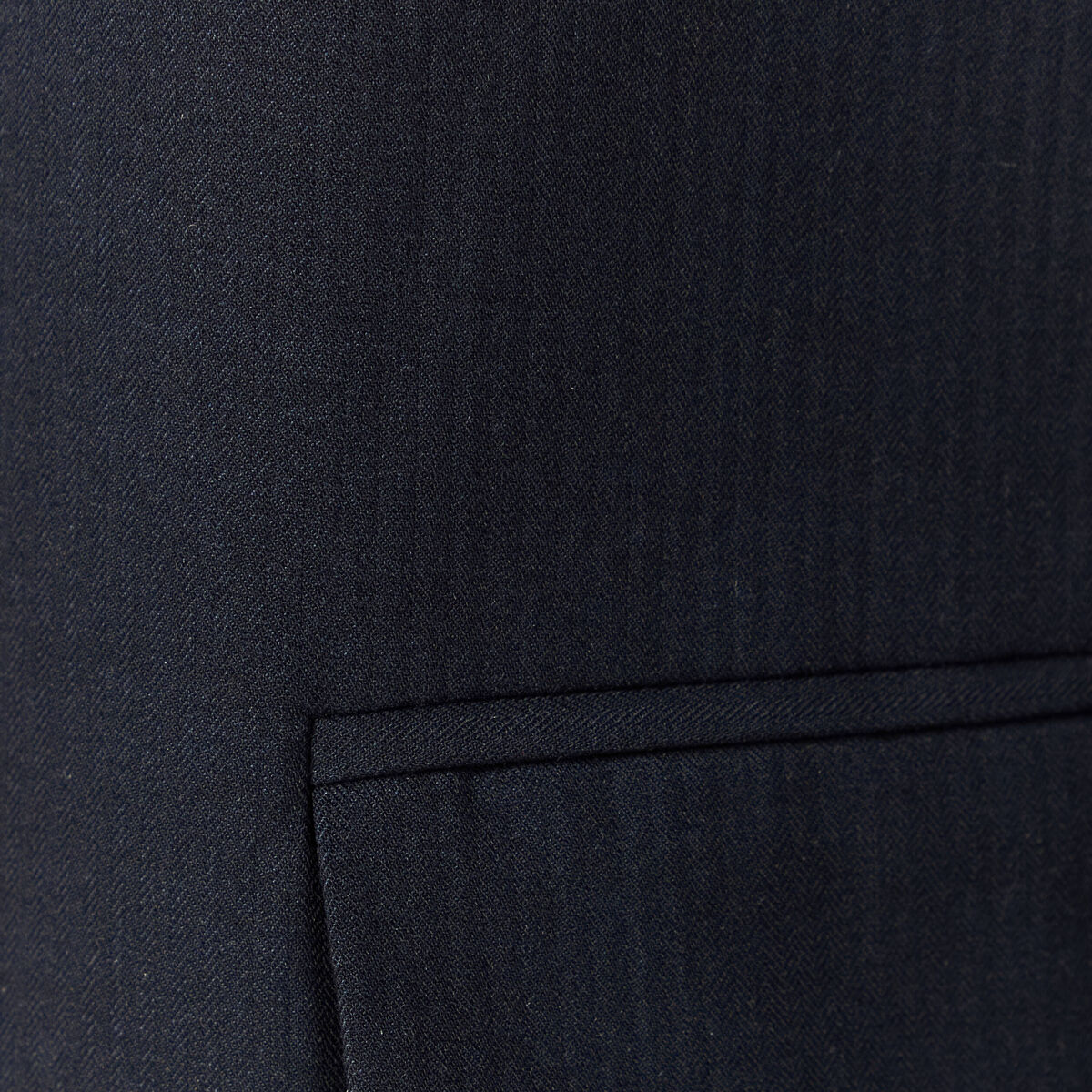 Blazer manches longues col tailleur bleu marine femme