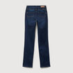 Jeans regular taille haute denim brut femme