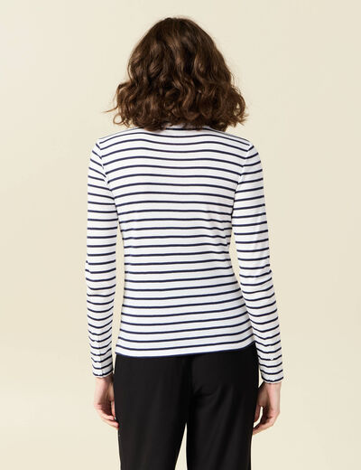 T-shirt manches longues ecru femme
