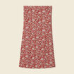 Jupe midi droite fluide bleu gris femme
