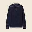 Pull col camionneur bleu marine homme