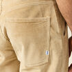Pantalon droit en velours longueur 32 beige homme