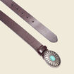 Ceinture en cuir western marron foncé femme