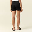 Short chino éco-responsable noir femme