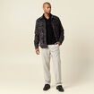 Polo manches longues noir homme