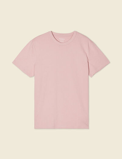 T-shirt éco-responsable rose pastel homme