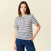 Polo manches courtes ecru femme