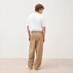 Pantalon coupe large vert kaki homme