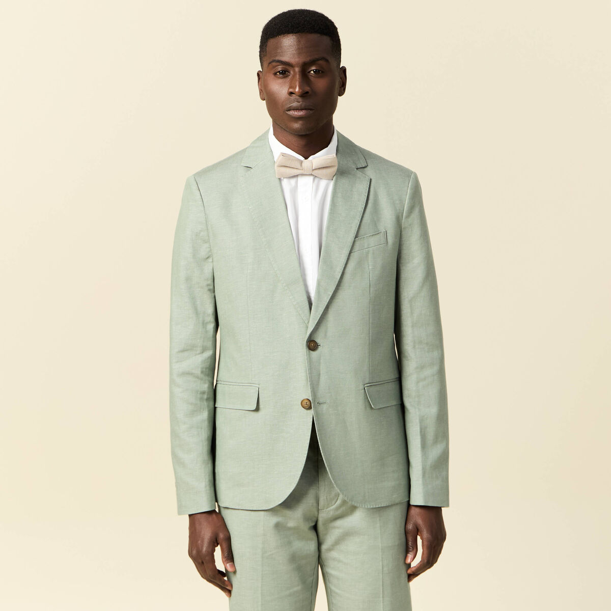 Veste blazer cintré vert olive homme